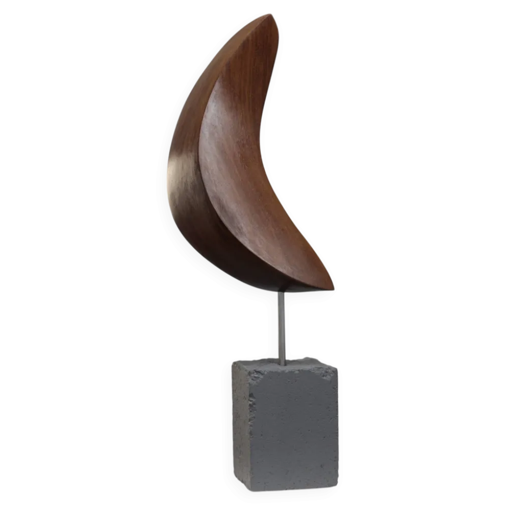 Sculpture abstraite organique par Ineke van Zuuren, Pays-Bas, années 1980