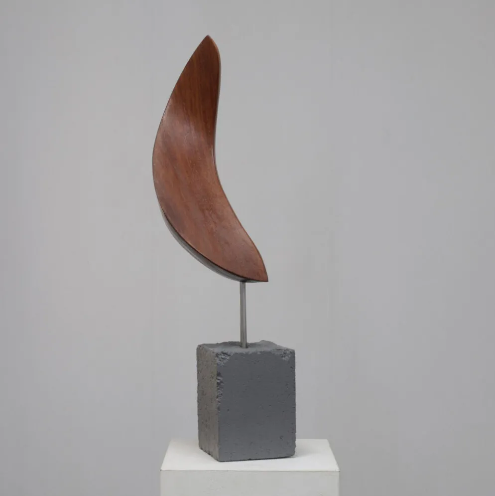 Sculpture abstraite organique par Ineke van Zuuren, Pays-Bas, années 1980