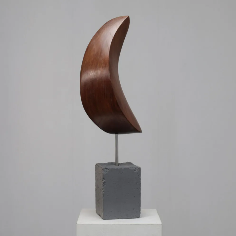 Sculpture abstraite organique par Ineke van Zuuren, Pays-Bas, années 1980