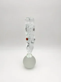 Sculpture Amoureux Verre Massif Murano 2000 Signée Mathis Zane