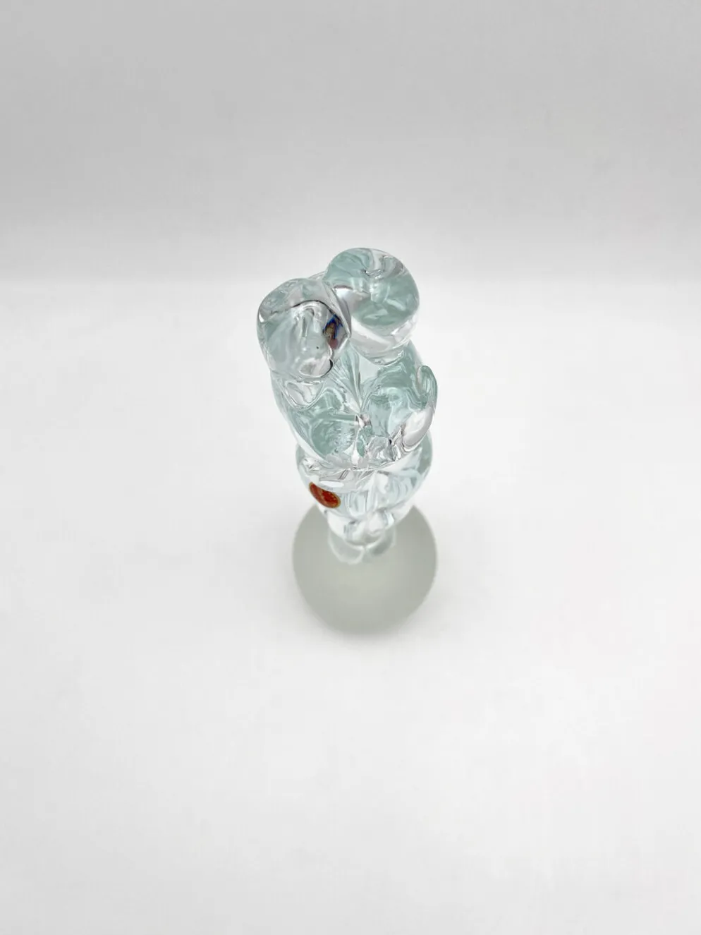 Sculpture Amoureux Verre Massif Murano 2000 Signée Mathis Zane