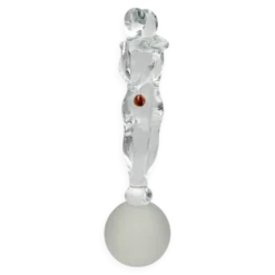 Sculpture Amoureux Verre Massif Murano 2000 Signée Mathis Zane