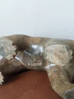 Sculpture animalière en bronze ours polaire de Pierre Chenet