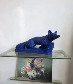 Sculpture années 50 bleu Klein