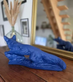 Sculpture années 50 bleu Klein