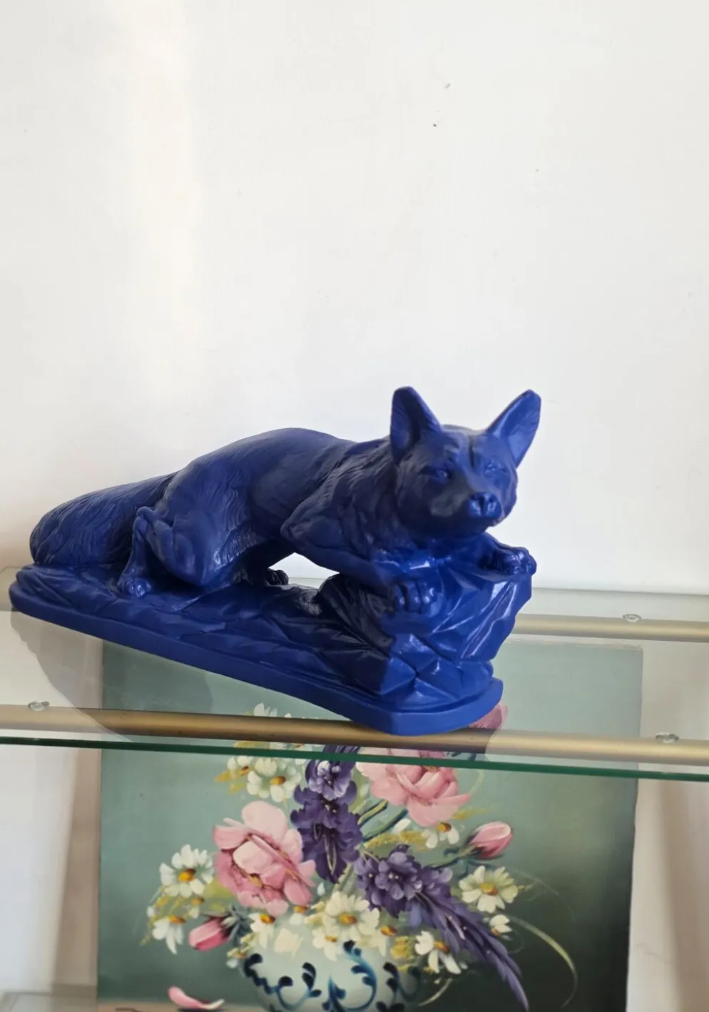 Sculpture années 50 bleu Klein