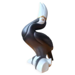 Sculpture art déco toucan de Jaroslav Ježek pour Royal Dux, œuvre en p