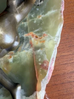 Sculpture Art Deco nu féminin bronze et socle onyx