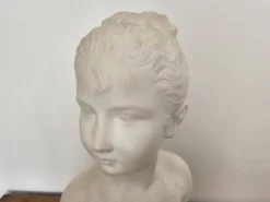 Sculpture buste de Louise Brongniart en marbre d'après Jean-Antoine Houdon