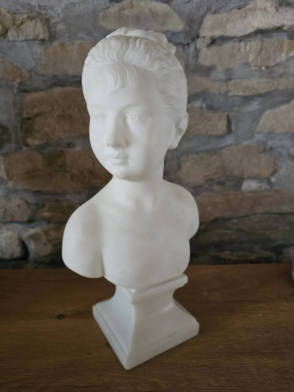 Sculpture buste de Louise Brongniart en marbre d'après Jean-Antoine Houdon