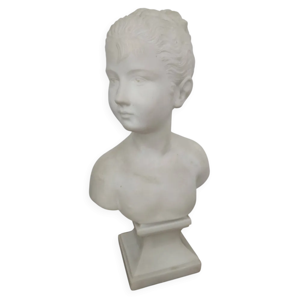 Sculpture buste de Louise Brongniart en marbre d'après Jean-Antoine Houdon