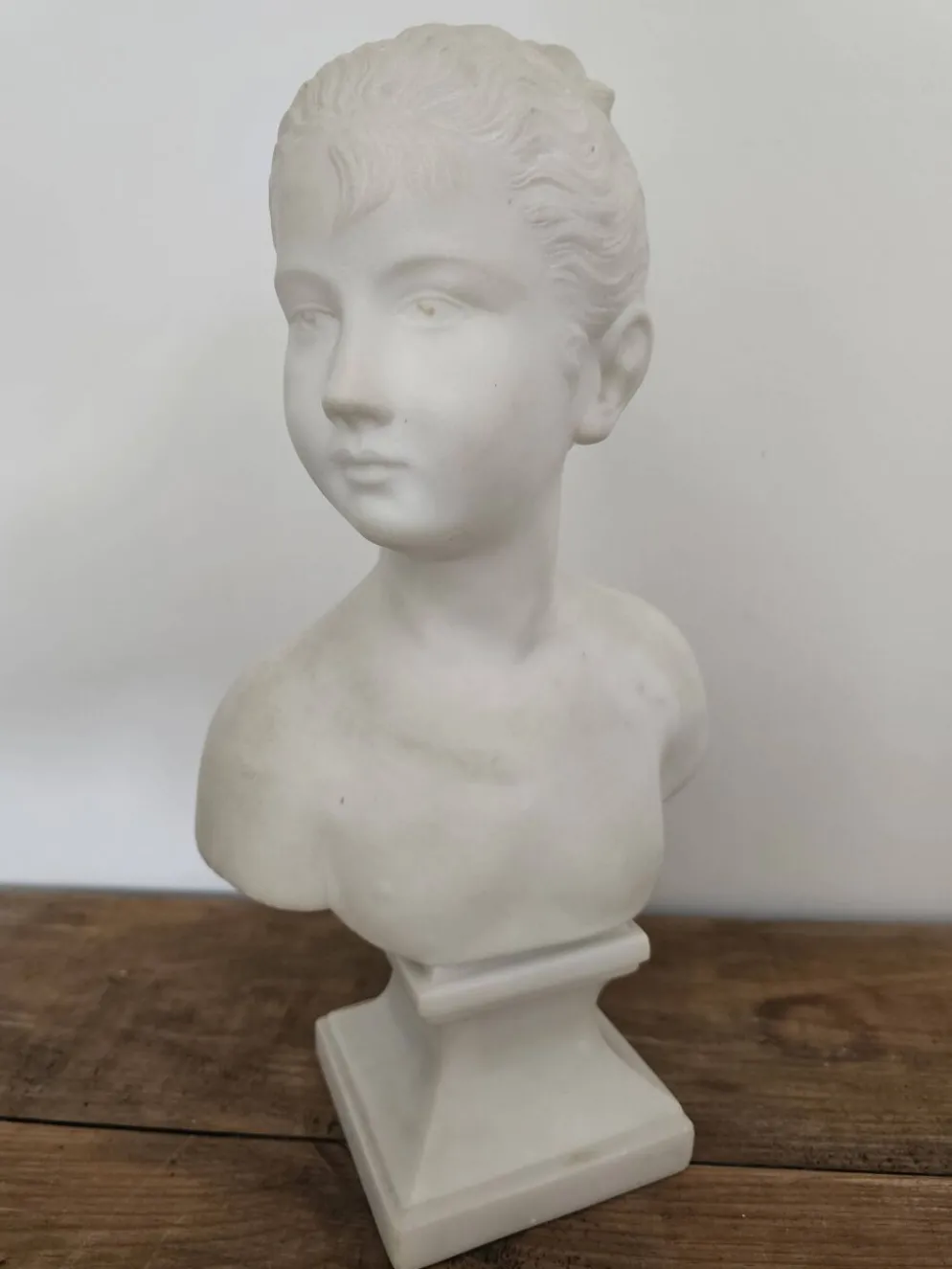Sculpture buste de Louise Brongniart en marbre d'après Jean-Antoine Houdon