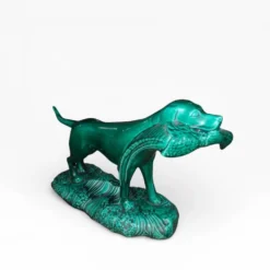 Sculpture Chien de Chasse au Canard - Art Déco - J. MIGNOT - Saint-Clément