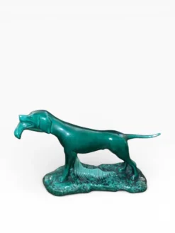Sculpture Chien de Chasse au Canard - Art Déco - J. MIGNOT - Saint-Clément