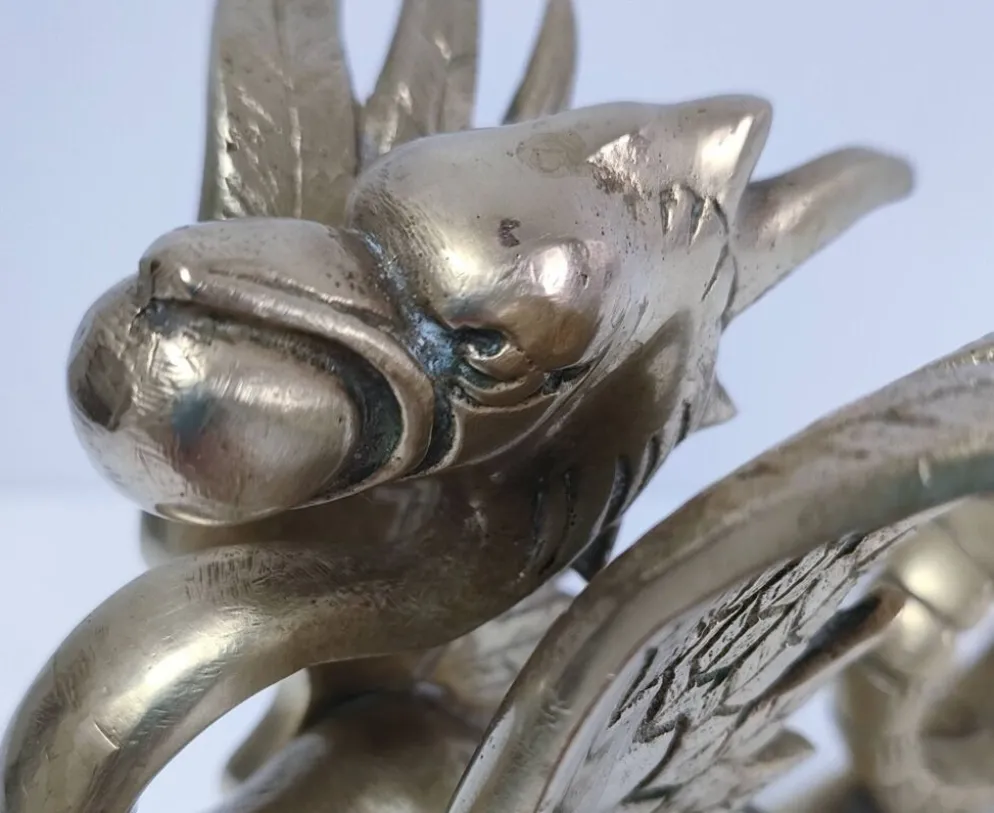 sculpture chimère bronze doré
