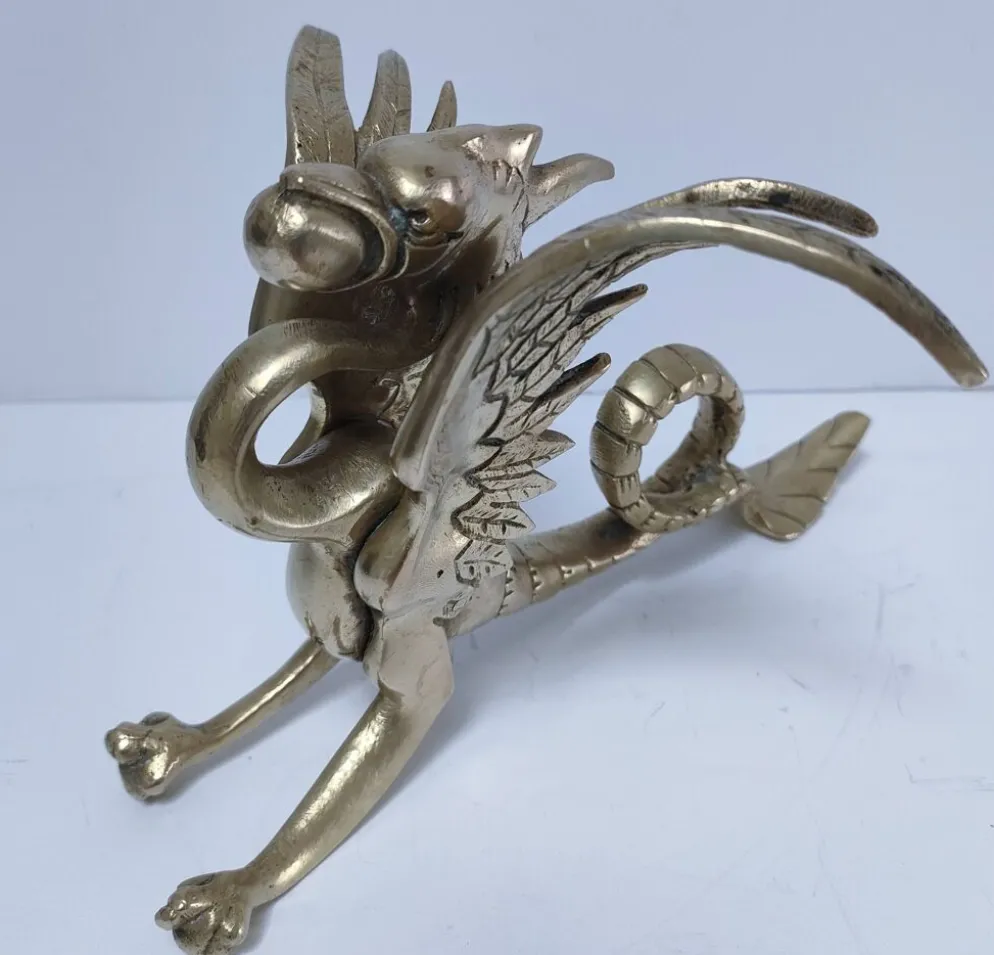 sculpture chimère bronze doré