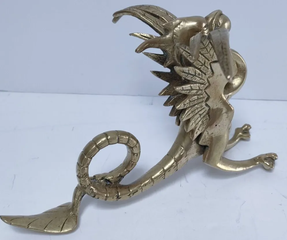 sculpture chimère bronze doré