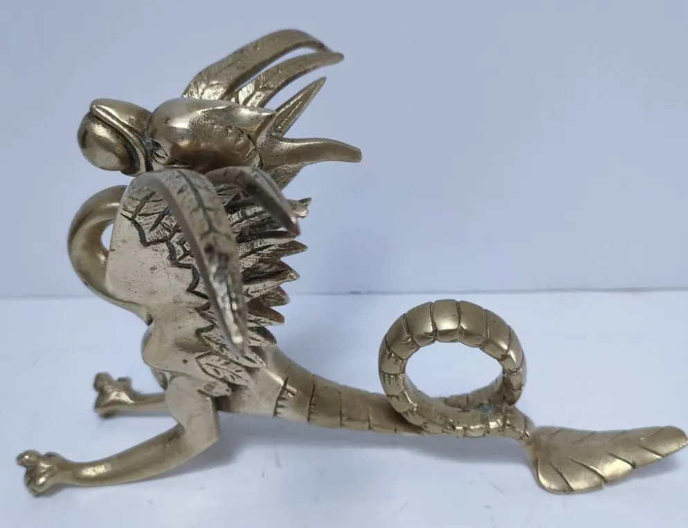 sculpture chimère bronze doré