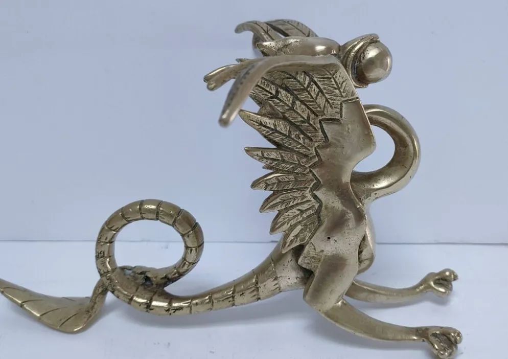 sculpture chimère bronze doré