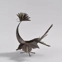 Sculpture coq par Michel Anasse, France vers 1960