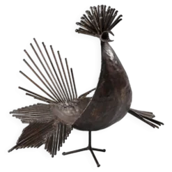 Sculpture coq par Michel Anasse, France vers 1960