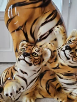 Sculpture céramique tigre Art Moderne Capodimente