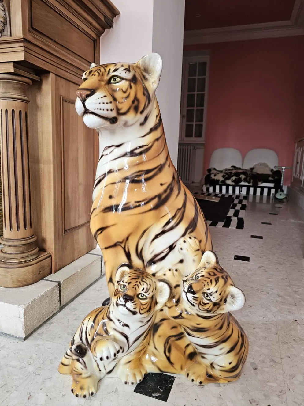 Sculpture céramique tigre Art Moderne Capodimente