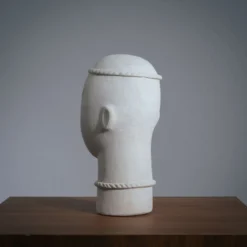 Sculpture de femme moderniste en grès, années 1980