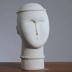 Sculpture de femme moderniste en grès, années 1980