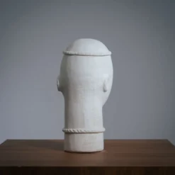 Sculpture de femme moderniste en grès, années 1980