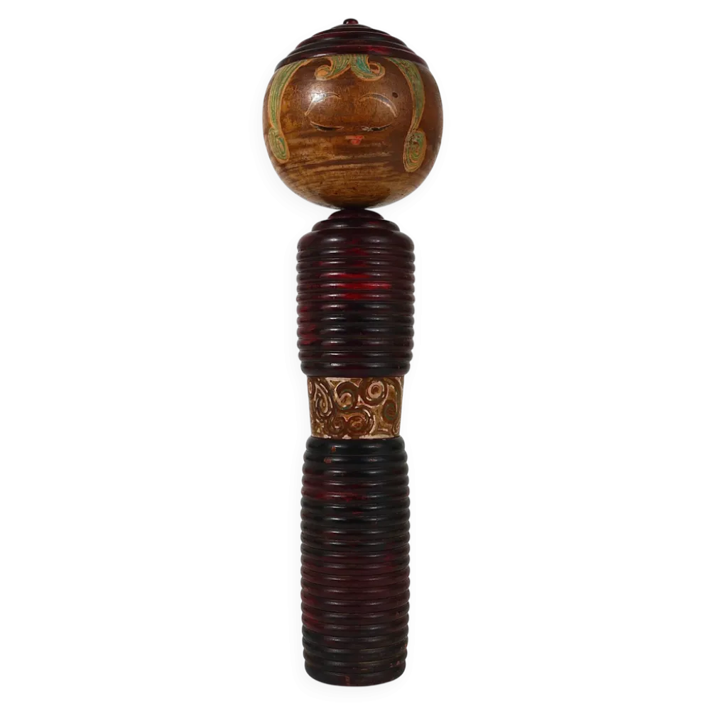 Sculpture de poupée Kokeshi décorative du nord du Japon, peinte à la main, signée