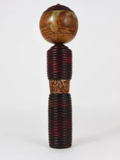 Sculpture de poupée Kokeshi décorative du nord du Japon, peinte à la main, signée