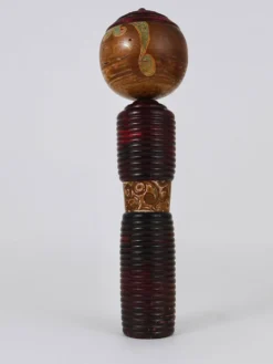 Sculpture de poupée Kokeshi décorative du nord du Japon, peinte à la main, signée