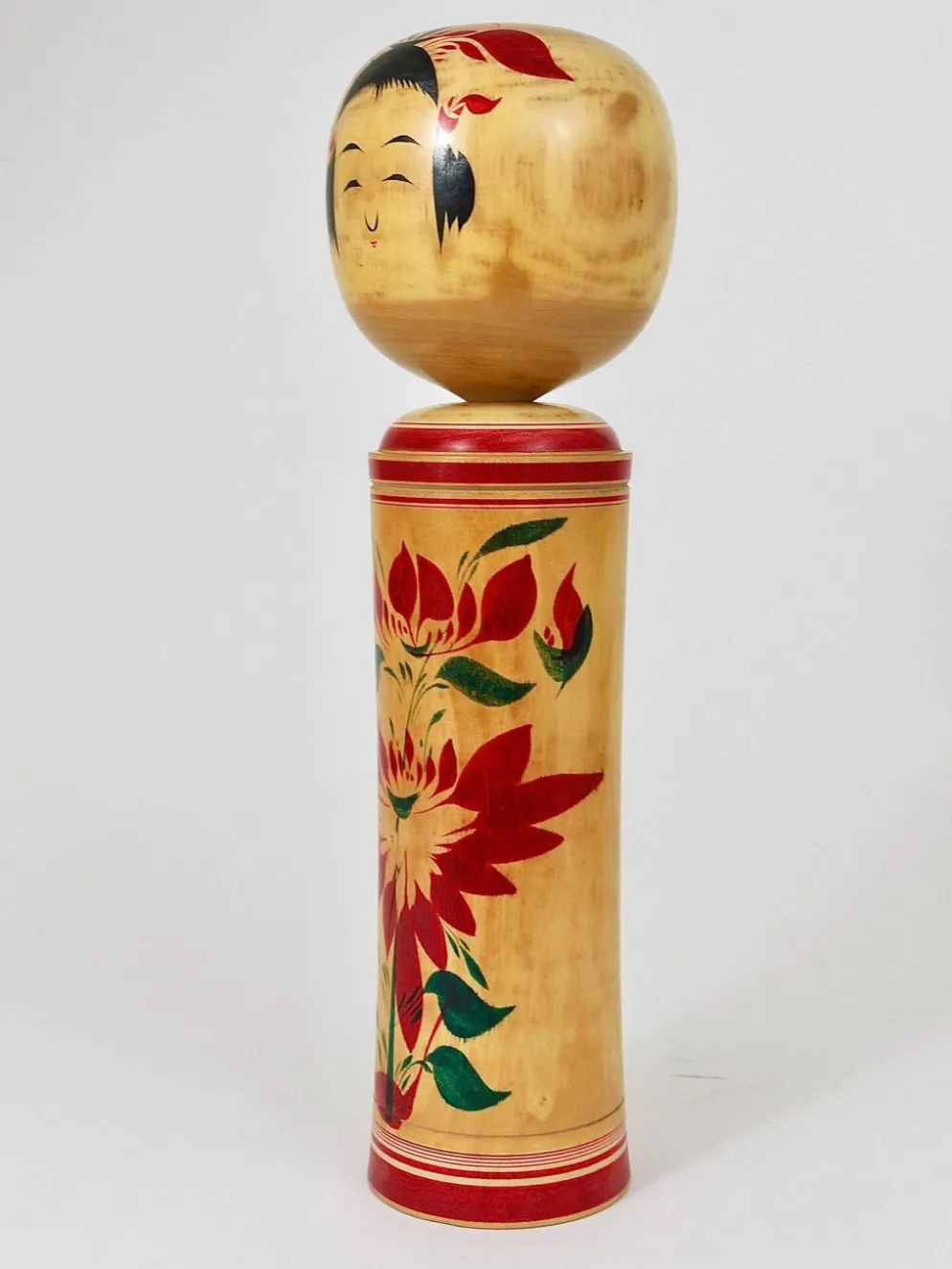 Sculpture de poupée Kokeshi Naruko décorative du nord du Japon, peinte à la main