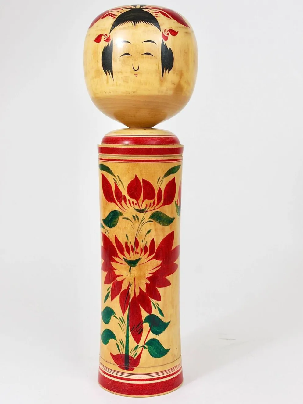Sculpture de poupée Kokeshi Naruko décorative du nord du Japon, peinte à la main