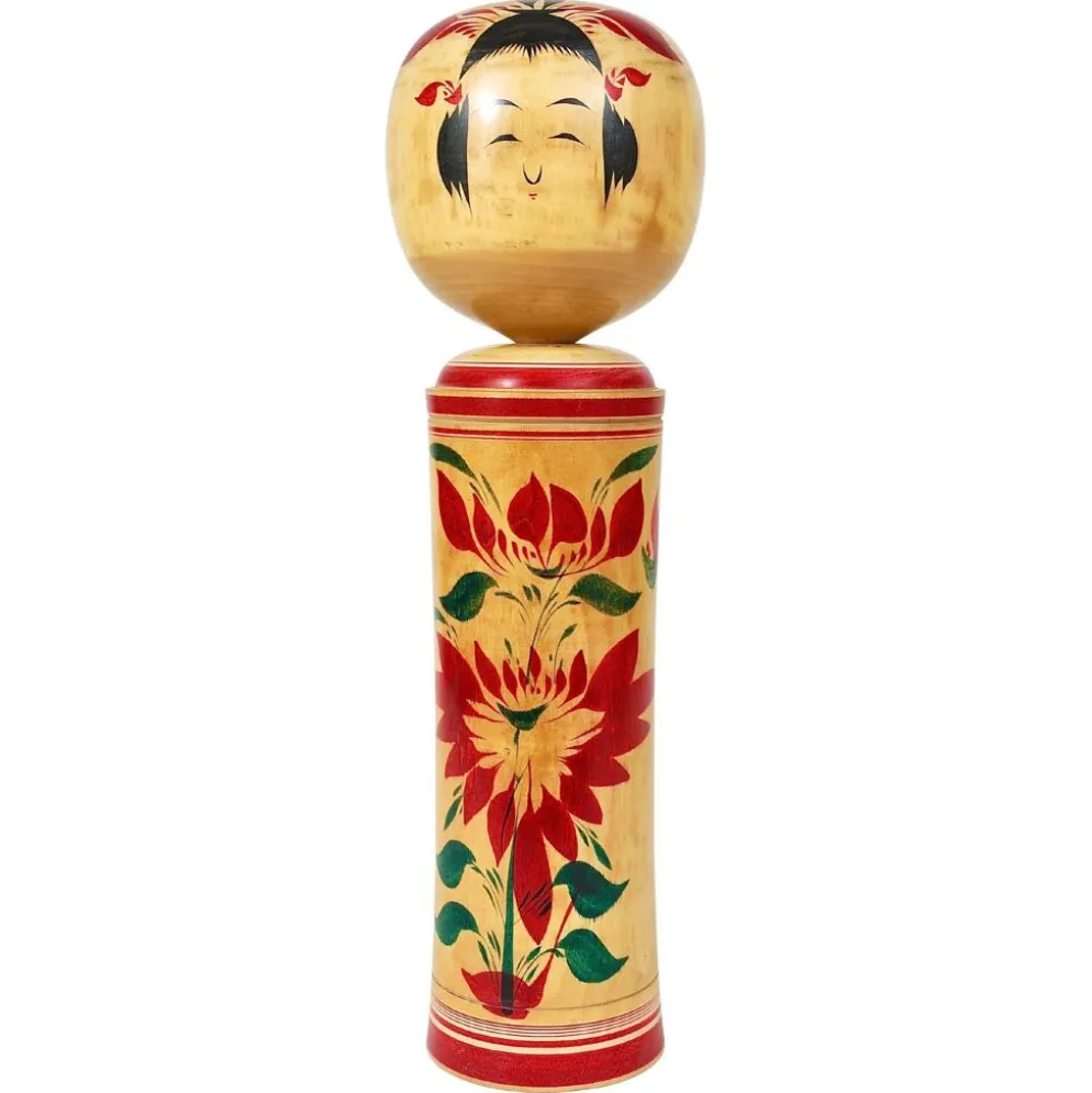 Sculpture de poupée Kokeshi Naruko décorative du nord du Japon, peinte à la main