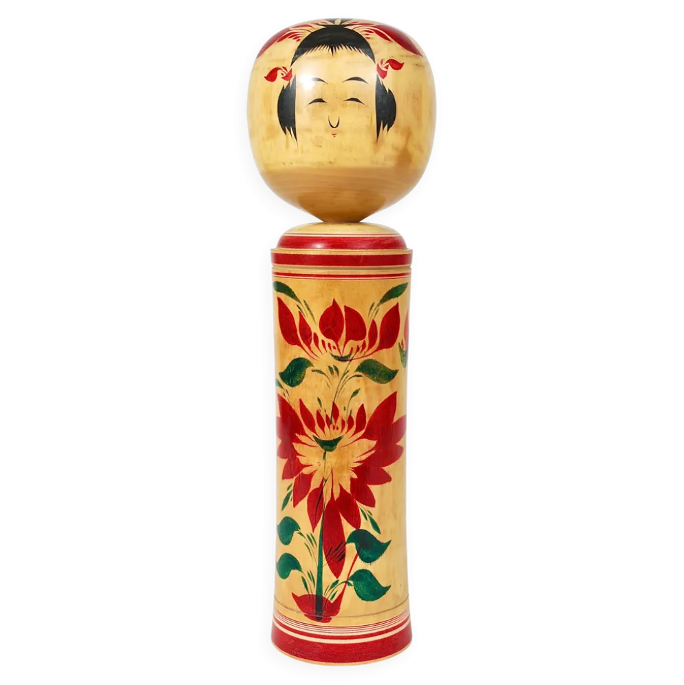 Sculpture de poupée Kokeshi Naruko décorative du nord du Japon, peinte à la main
