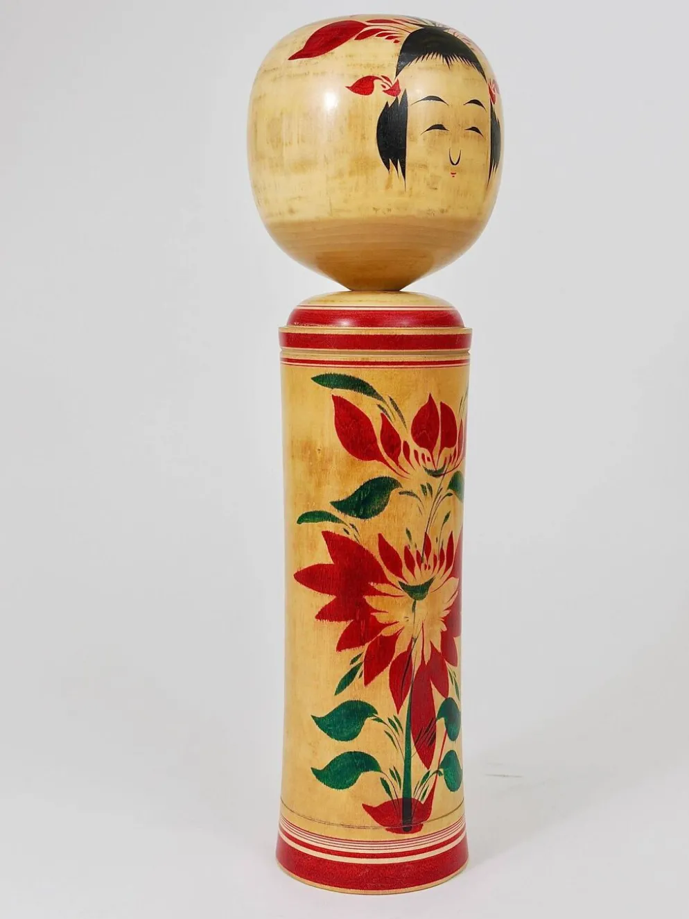 Sculpture de poupée Kokeshi Naruko décorative du nord du Japon, peinte à la main
