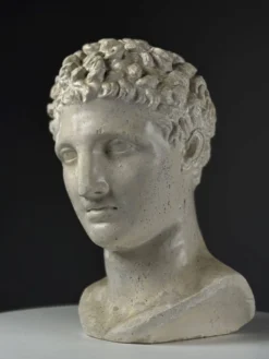 Sculpture de tête d'Hermès en plâtre