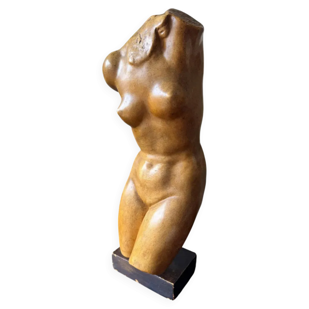 Sculpture de Vénus en plâtre vintage