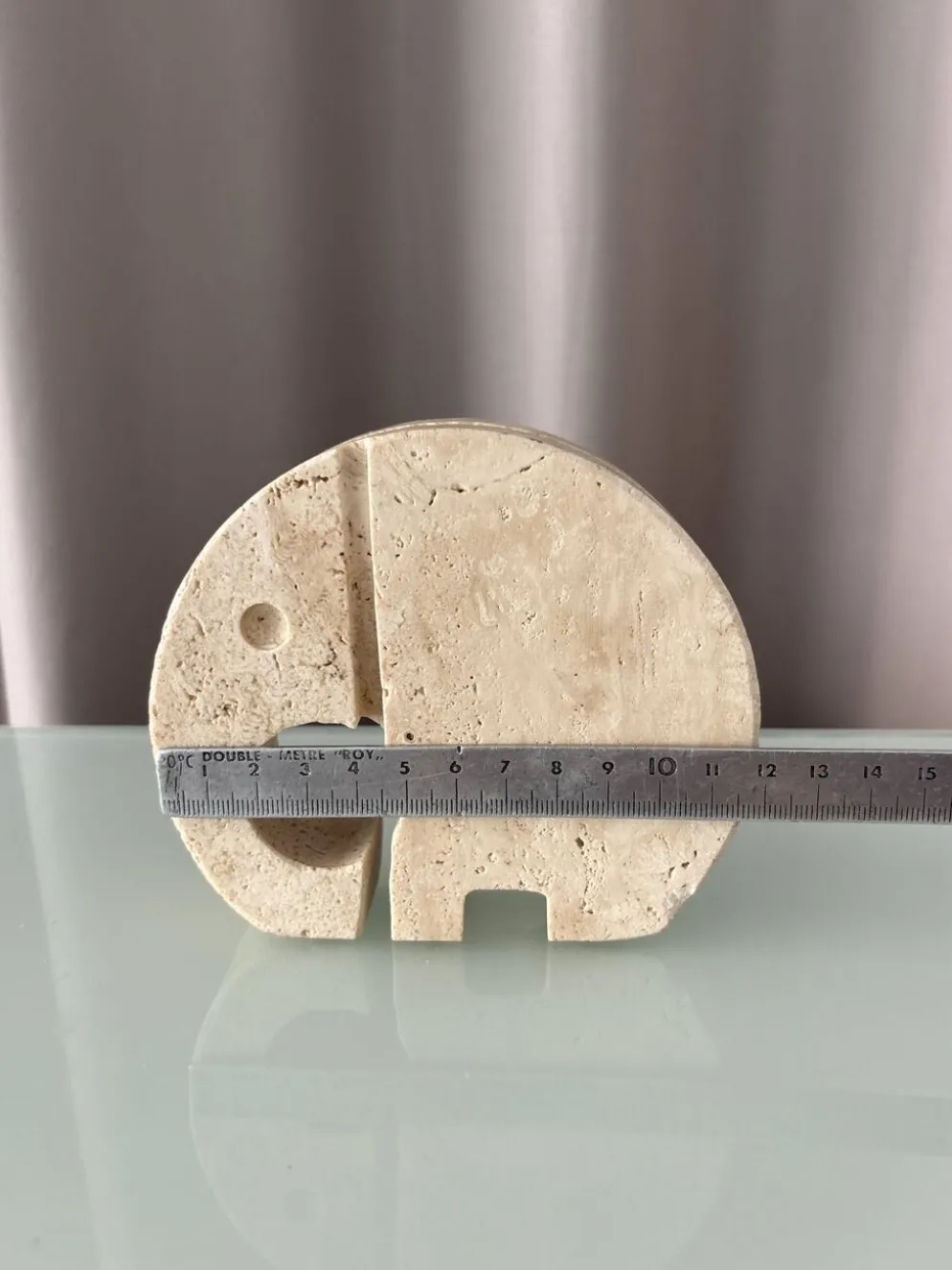 Sculpture d'éléphant en travertin Fratelli Mannelli / Porte-lettres