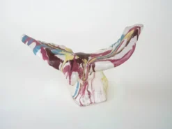 Sculpture d'oiseau en céramique, design italien, années 1970, fabricant : F. Ferroni