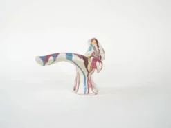 Sculpture d'oiseau en céramique, design italien, années 1970, fabricant : F. Ferroni