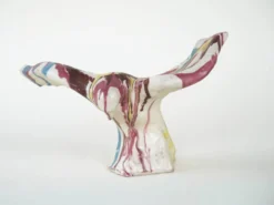 Sculpture d'oiseau en céramique, design italien, années 1970, fabricant : F. Ferroni