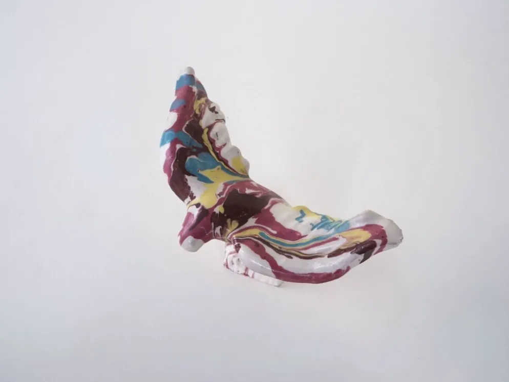 Sculpture d'oiseau en céramique, design italien, années 1970, fabricant : F. Ferroni