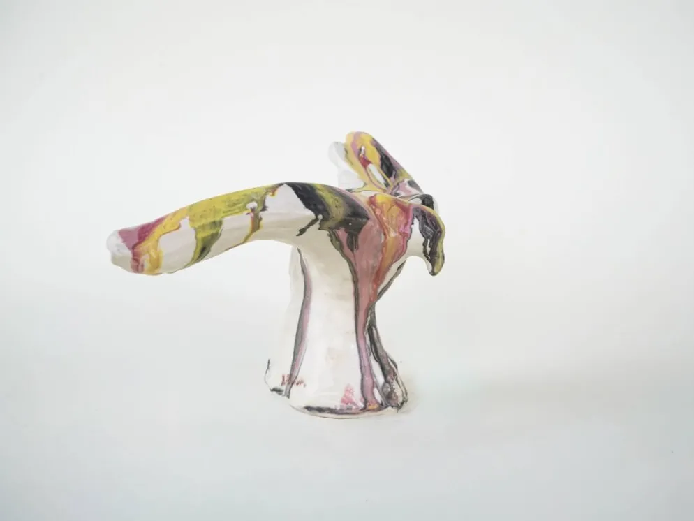 Sculpture d'oiseau en céramique, design italien, années 1970, fabricant : F. Ferroni