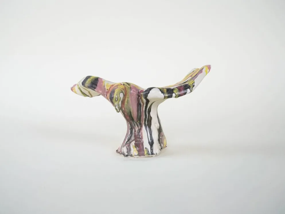 Sculpture d'oiseau en céramique, design italien, années 1970, fabricant : F. Ferroni