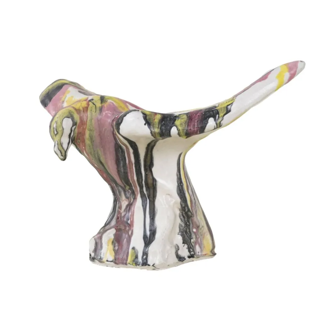 Sculpture d'oiseau en céramique, design italien, années 1970, fabricant : F. Ferroni