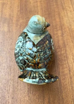 Sculpture d'oiseau en poterie d'atelier danoise du milieu du siècle de Søholm, années 1960