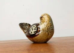 Sculpture d'oiseau en poterie d'atelier danoise du milieu du siècle de Søholm, années 1960